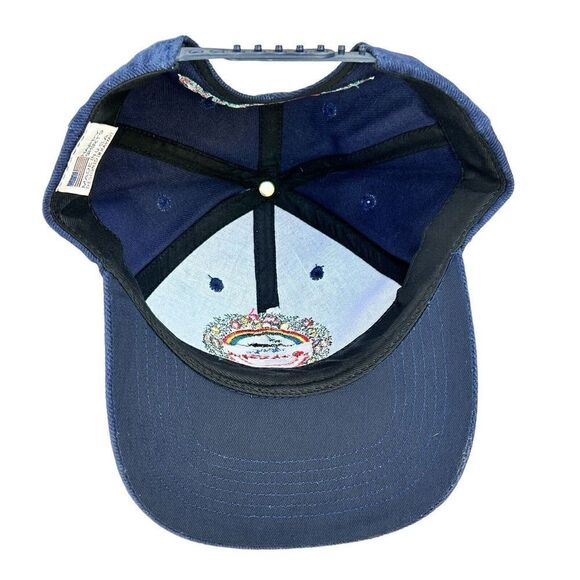 VTG Aloha Bowl Hat Hawaii Jeep Christmas‎ Day Snap Back Twill 90s Blue Ball Cap - Picture 4 of 5